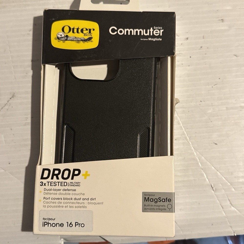 OtterBox Commuter Series Apple iPhone 16 Pro Black MagSafe Tough Case